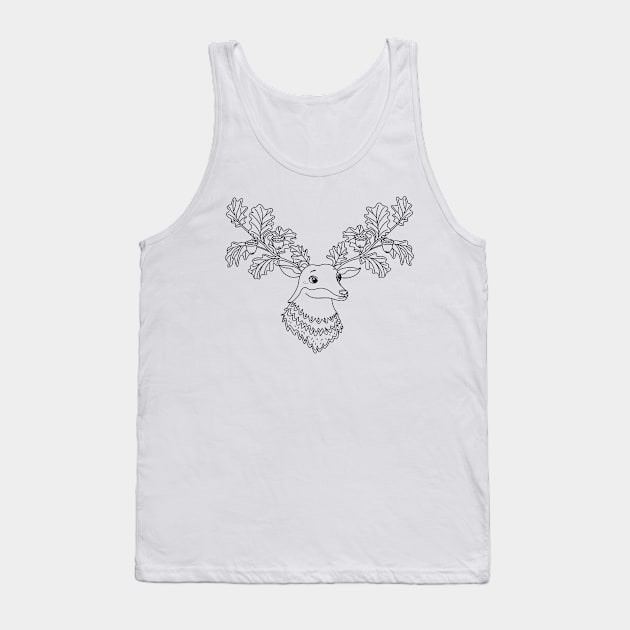 Autumn deer with acorns and leafs Tank Top by Arch4Design